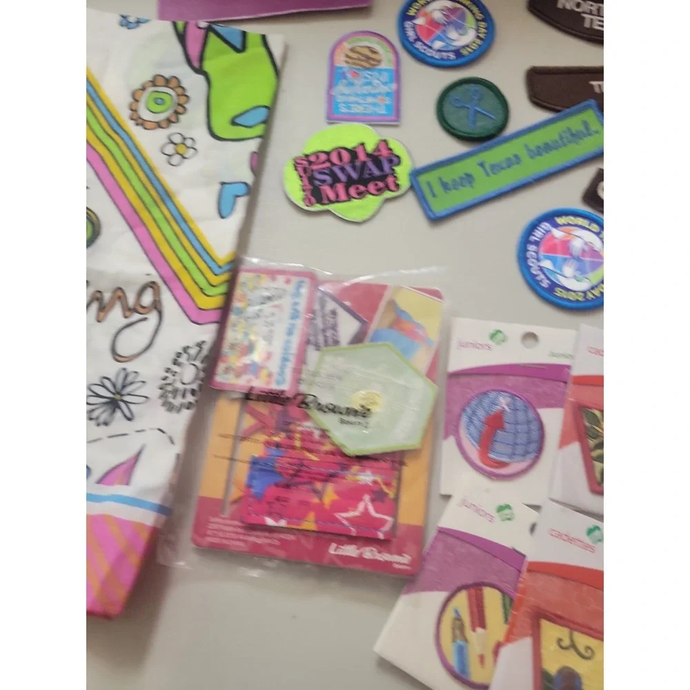 Mixed lot Vtg to New Girls Scout Patches badges accessories
